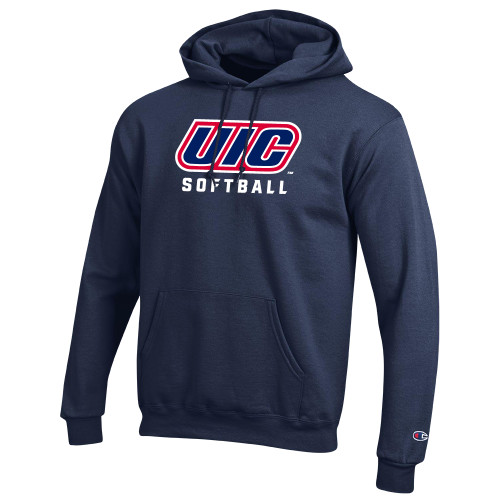  Champion Navy Fleece Hoodie - UIC Softball
