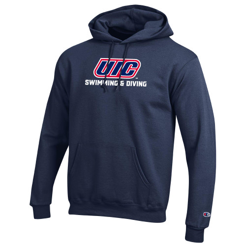  Champion Navy Fleece Hoodie - UIC Swimming and Diving