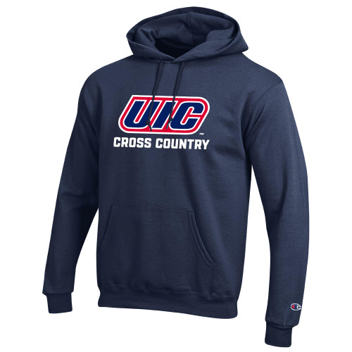  Champion Navy Fleece Hoodie - UIC Cross Country