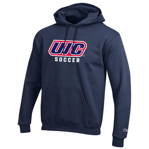  Champion Navy Fleece Hoodie - UIC Soccer