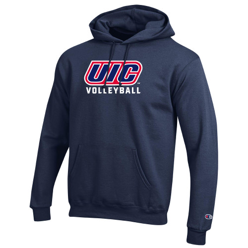  Champion Navy Fleece Hoodie - UIC Volleyball