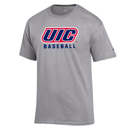  Champion Oxford Grey T Shirt - UIC Baseball