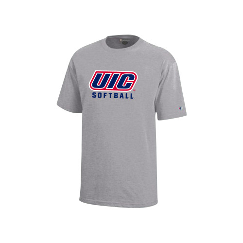  Champion Youth Grey Short Sleeve Tee - UIC Softball