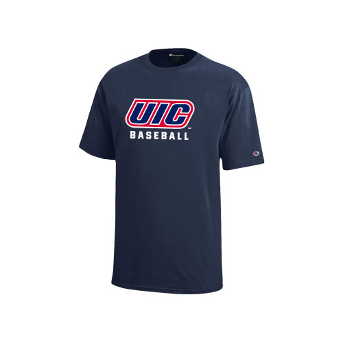  Champion Youth Navy Short Sleeve Tee - UIC Baseball