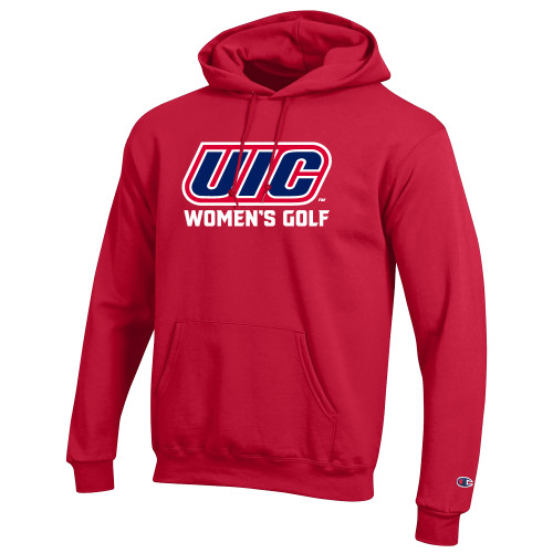  Champion Scarlet Red Fleece Hoodie - UIC Golf