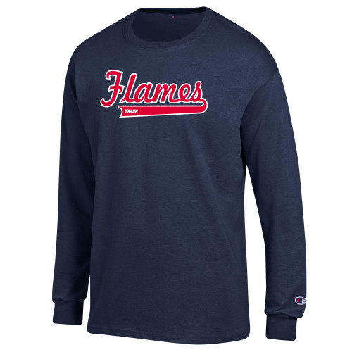  Champion Navy Long Sleeve T Shirt - Track