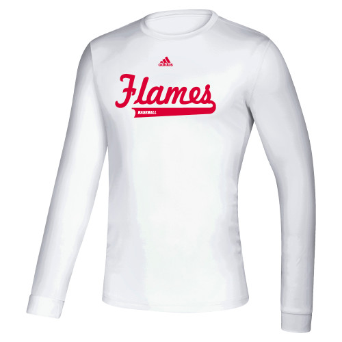  Adidas White Creator Performance Long Sleeve Tee - Baseball Adidas