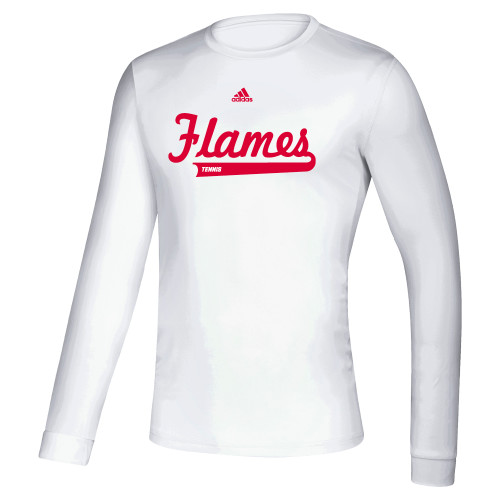  Adidas White Creator Performance Long Sleeve Tee - Tennis Adidas