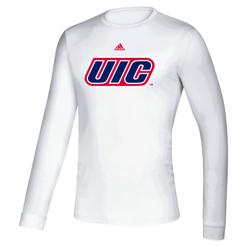  Adidas White Creator Performance Long Sleeve Tee - UIC Adidas