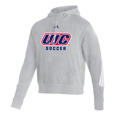  Adidas Medium Grey Heather Pullover Hood - UIC Soccer Adidas