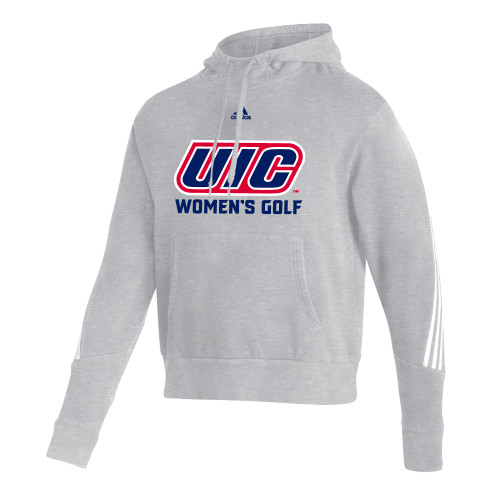  Adidas Medium Grey Heather Pullover Hood - UIC Golf Adidas
