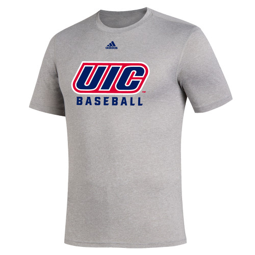  Adidas Medium Grey Heather Creator Performance Tee - UIC Baseball Adidas