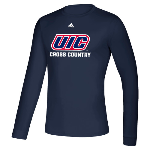  Adidas Navy Creator Performance Long Sleeve Tee - UIC Cross Country Adidas