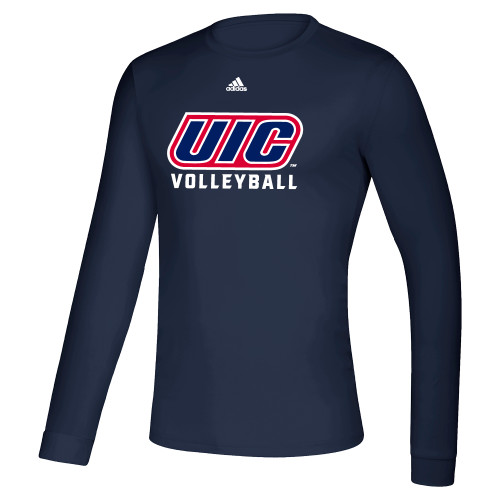  Adidas Navy Creator Performance Long Sleeve Tee - UIC Volleyball Adidas