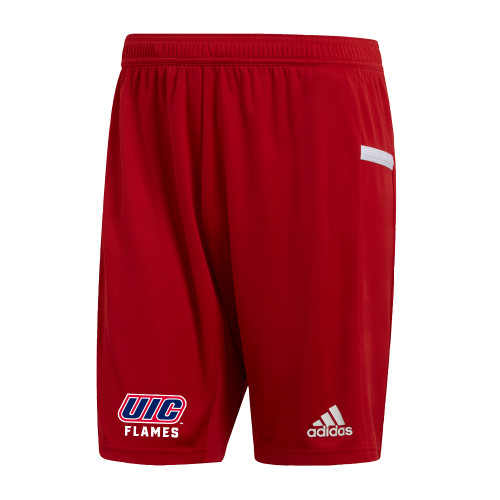  Adidas Red Team19 Knit SHort - UIC Flames Vertical