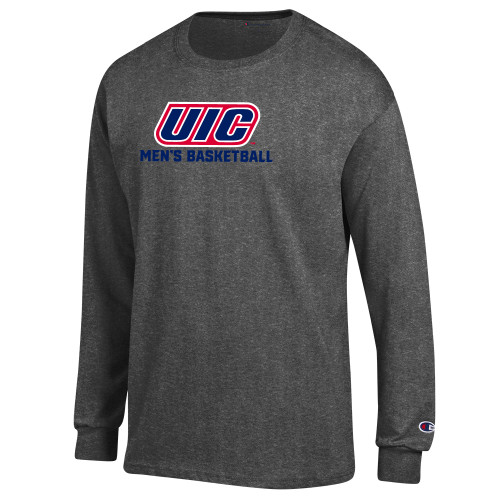  Champion Granite Heather Long Sleeve T Shirt - UIC MENS BASKETBALL