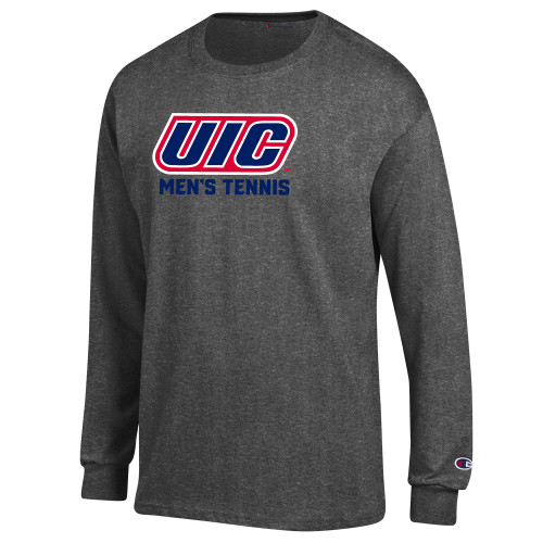  Champion Granite Heather Long Sleeve T Shirt - UIC MENS TENNIS