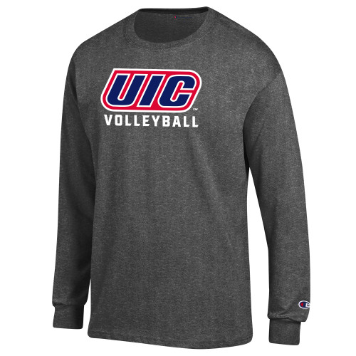 UIC Champion Granite Heather Long Sleeve T Shirt