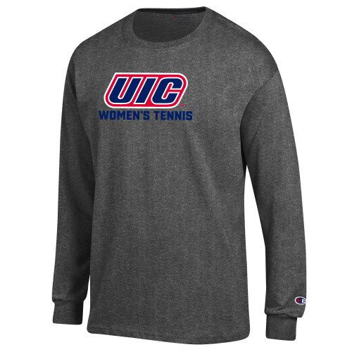  Champion Granite Heather Long Sleeve T Shirt - UIC WOMENS TENNIS