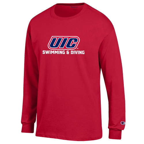 Main Image for  Champion Red Long Sleeve T Shirt