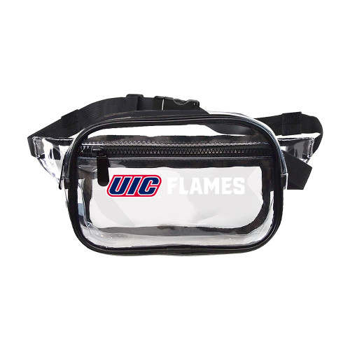  Clear Fanny Pack - UIC Flames Horizontal
