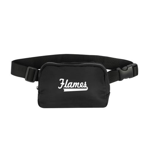  Anywhere Black Belt Bag - Flames Script