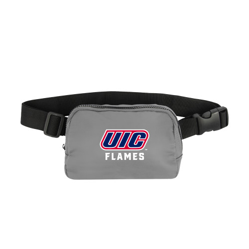  Anywhere Grey Belt Bag - UIC Flames Vertical