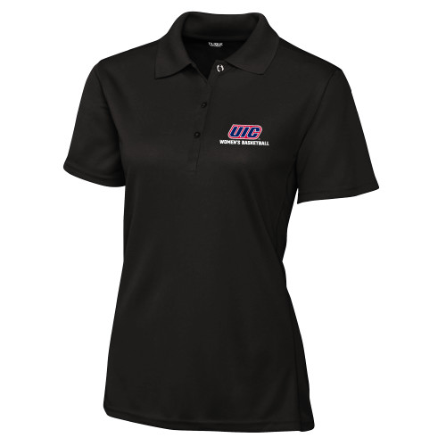  C&B Womens Black Clique Ice Pique Polo - UIC WOMENS BASKETBALL