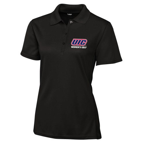  C&B Womens Black Clique Ice Pique Polo - UIC WOMENS GOLF