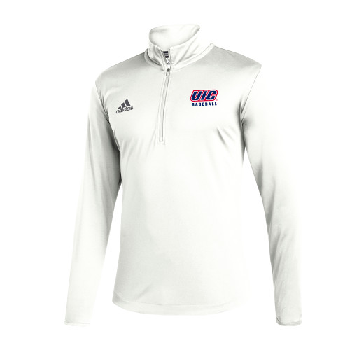  Adidas White Entrada 1/4 Zip - UIC BASEBALL