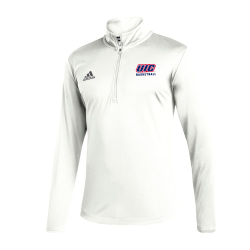  Adidas White Entrada 1/4 Zip - UIC BASKETBALL