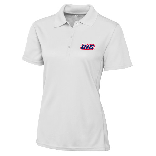  C&B Womens White Clique Ice Pique Polo - UIC