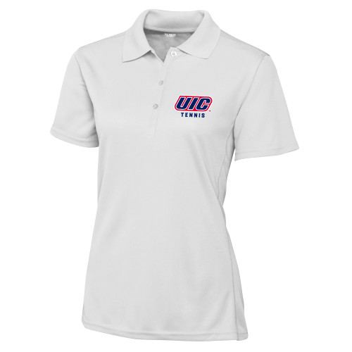  C&B Womens White Clique Ice Pique Polo - UIC TENNIS