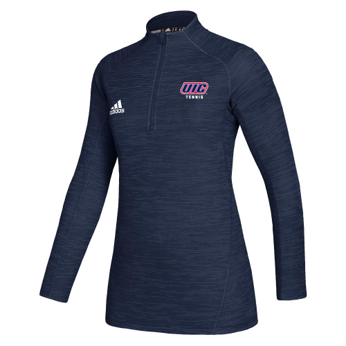  Adidas Womens Navy Game Mode 1/4 Zip - UIC TENNIS