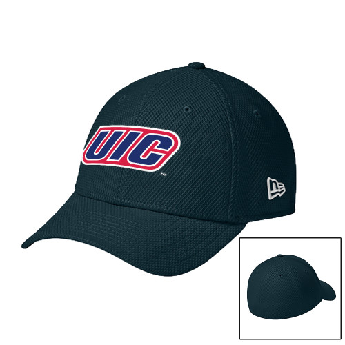  New Era Navy Diamond Era 39Thirty Stretch Fit Hat - UIC