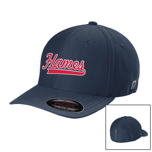 TravisMathew Navy Flexback Cap - Flames Script