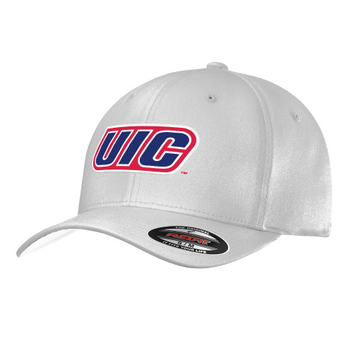  White Flexfit Structured Low Profile Hat - UIC