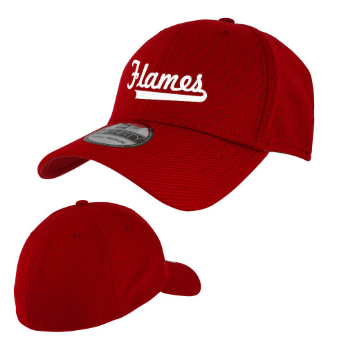  New Era Red Diamond Era 39Thirty Stretch Fit Hat - Flames Script