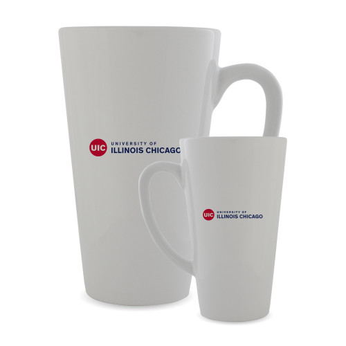  Full Color Latte Mug 17oz - UIC Primary Institutional Mark
