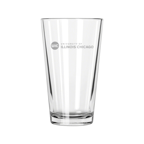  Libbey Glass 16oz - UIC Primary Institutional Mark Engraved