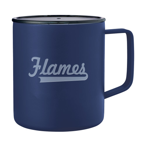  Rover Camp Vacuum Insulated Navy Mug 14oz - Flames Script Engraved