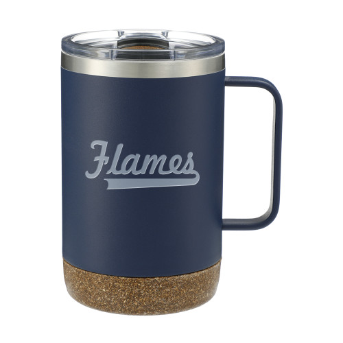  Valhalla Vacuum Insulated Camp Navy Mug 14oz - Flames Script Engraved