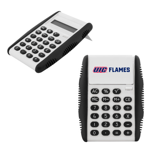  White Flip Cover Calculator - UIC Flames Horizontal