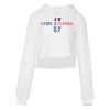 Thumbnail image for  Bella + Canvas Womens White Cropped Fleece Hood