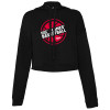 Thumbnail image for  Bella + Canvas Womens Black Cropped Fleece Hood