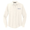 Thumbnail image for  Mercer + Mettle Womens Ivory Crepe Long Sleeve Camp Blouse