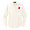 Thumbnail image for  Mercer + Mettle Womens Ivory Crepe Long Sleeve Camp Blouse