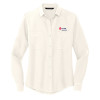 Thumbnail image for  Mercer + Mettle Womens Ivory Crepe Long Sleeve Camp Blouse