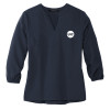 Thumbnail image for  Mercer + Mettle Womens Navy 3/4 Sleeve Crepe Blouse