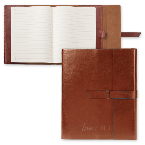 Fabrizio Brown Portfolio w/Loop Closure-InnVentures Engraved